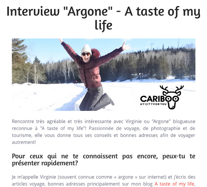 interview a taste of my life