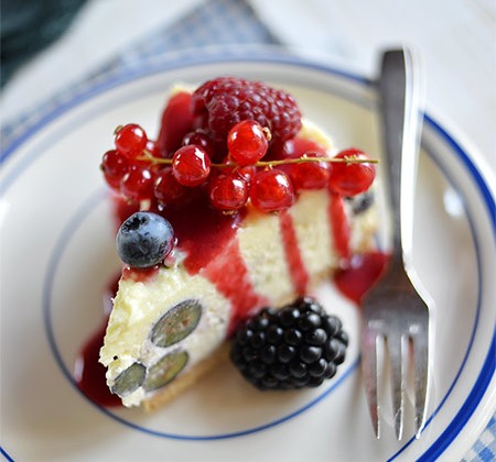 blueberries cheesecake