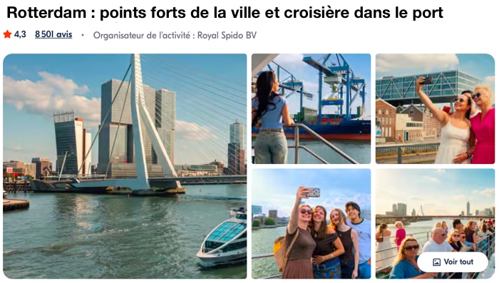 croisière rotterdam visite