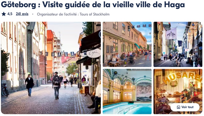 visite guidée de la vieille ville Goteborg