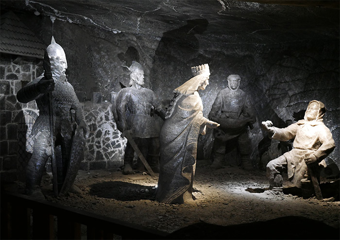 Mines de sel de Wieliczka sculptures