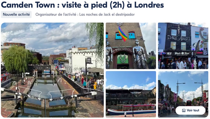 visite guidée Londres Camden à pied