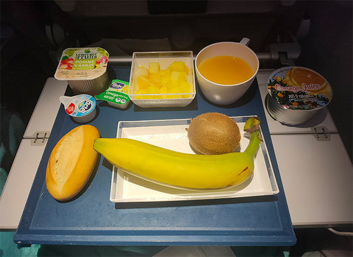 petit déjeuner végétarien air mauritius