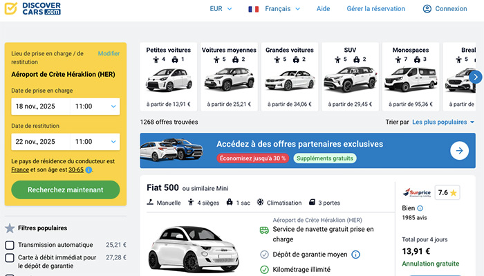 location voiture discover cars