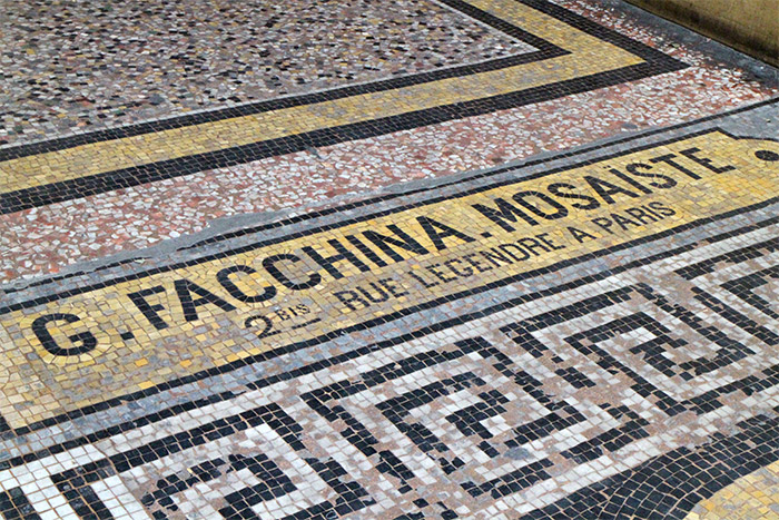 mosaique facchina galerie vivienne paris