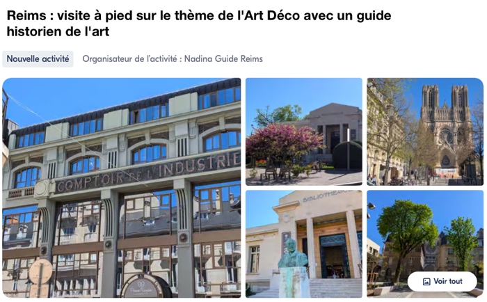 visite à pied art déco Reims